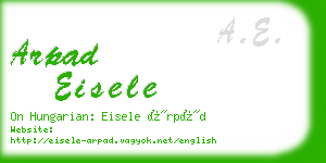 arpad eisele business card